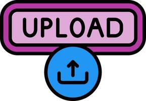 Upload Line Filled Icon vector