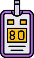 Glucose Meter Line Filled Icon vector