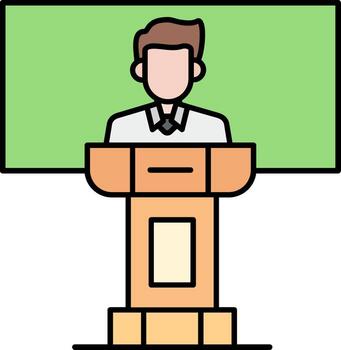 icono lleno de línea de lectura vector