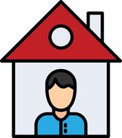 Isolation Line Filled Icon vector