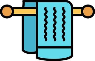 Towel Line Filled Icon vector