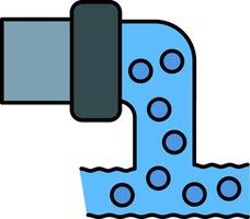 Sewage Line Filled Icon vector