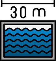 Distance Line Filled Icon vector