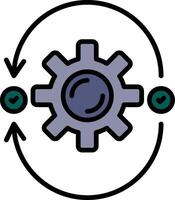 Agile Line Filled Icon vector