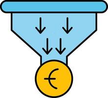 Sales PipeLine Filled Line Filled Icon vector