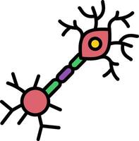 Multipolar Neuron Line Filled Icon vector