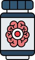 Pills Line Filled Icon vector