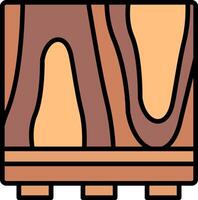 Floor Line Filled Icon vector