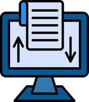 Digitalization Line Filled Icon vector