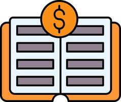Ledger Line Filled Icon vector