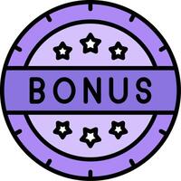 Bonus Line Filled Icon vector