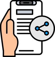 Share Line Filled Icon vector
