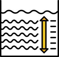 Depth Line Filled Icon vector
