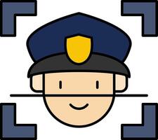 Face Recognition Line Filled Icon vector