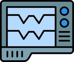 Ecg Line Filled Icon vector