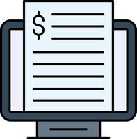 Accounting Line Filled Icon vector