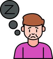 Insomnia Line Filled Icon vector