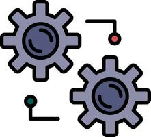 Integration Line Filled Icon vector