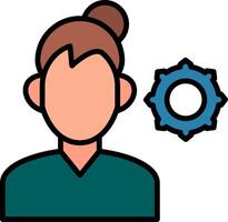 Support Line Filled Icon vector