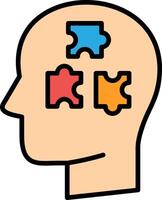 Puzzle Line Filled Icon vector