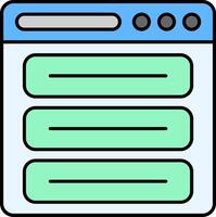 Web Menu Line Filled Icon vector