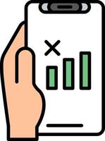 No Signal Line Filled Icon vector