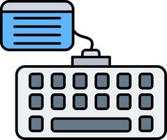 Keyboard Line Filled Icon vector