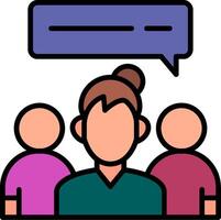 Mentor Line Filled Icon vector