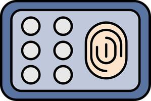 Password Line Filled Icon vector