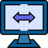 Gap Measurement Line Filled Icon vector
