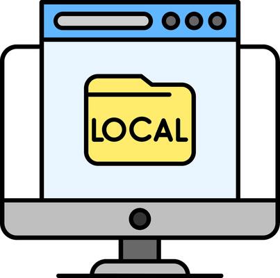 Local Line Filled Icon