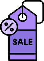 Sale Line Filled Icon vector
