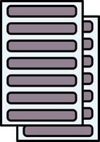 Daily Ledger Line Filled Icon vector