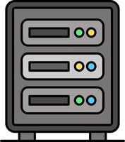 Server Line Filled Icon vector