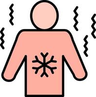 Chills Line Filled Icon vector