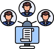 Files Exchange Line Filled Icon vector