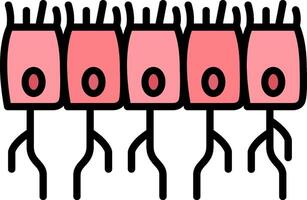 Ependymal Cells Line Filled Icon vector