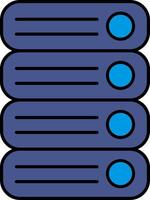 Server Line Filled Icon vector