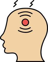 Headache Line Filled Icon vector