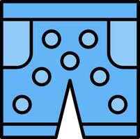 Swimming Trunks Line Filled Icon vector