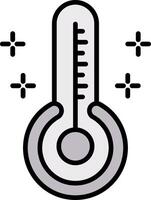 Thermometer Line Filled Icon vector