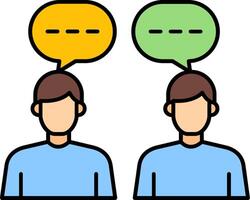Conversation Line Filled Icon vector