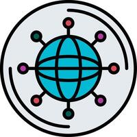 Internet Of Things Line Filled Icon vector