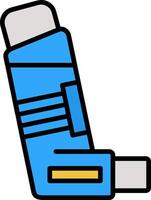 Inhaler Line Filled Icon vector