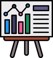 Presentation Line Filled Icon vector