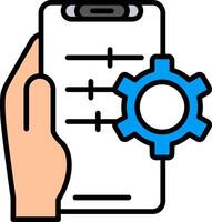 Setting Line Filled Icon vector