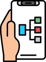 Structure Line Filled Icon vector