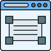 Web Design Line Filled Icon vector