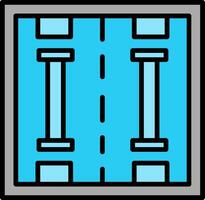 Lane Line Filled Icon vector