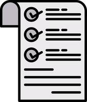 Checklist Line Filled Icon vector